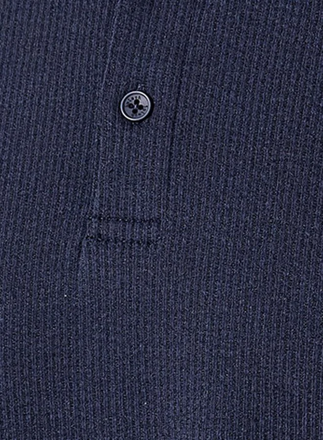 Iconic Iconic Short Sleeves Textured Polo T shirt