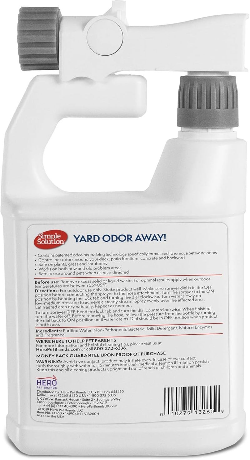Simple Solution Yard Odor Away - 32 Oz. Odor Eliminator for Pet Waste - Image 2