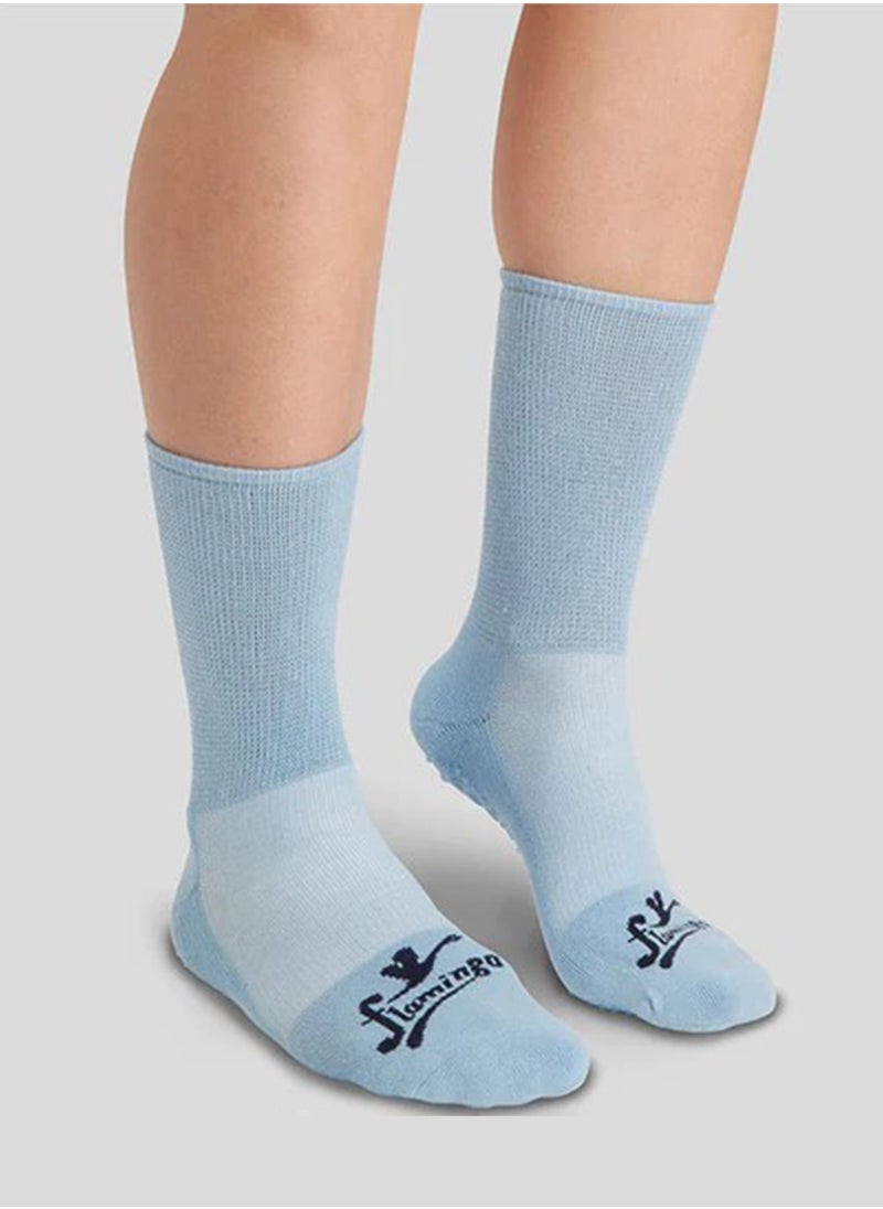 FLAMINGO Diabetic Socks White Anti Skid Blue  - Image 2