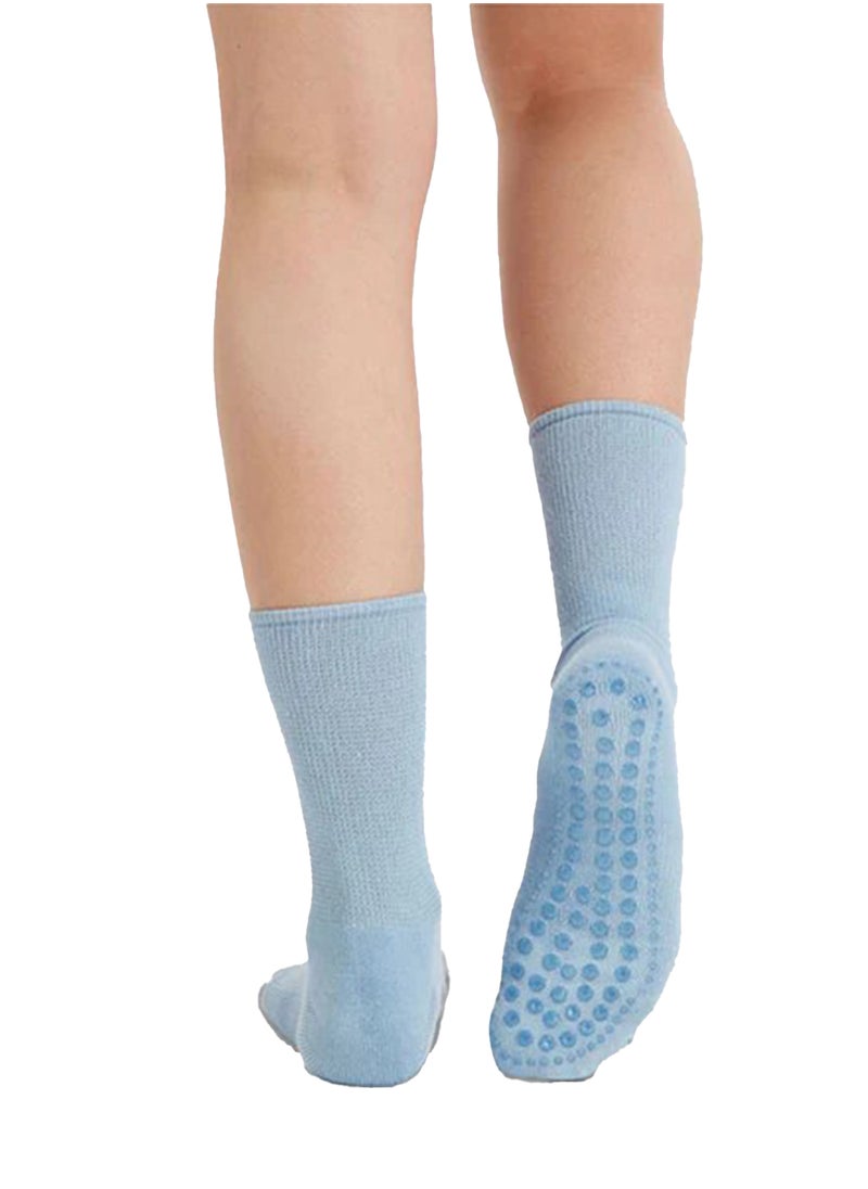 FLAMINGO Diabetic Socks White Anti Skid Blue  - Image 1