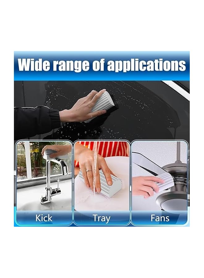 PROMASS 4 Pcs Pink Reusable Damp Dusters – Magic Cleaning Sponges for Blinds, Glass, Baseboards, Mirrors, and Window Tracks - Image 2