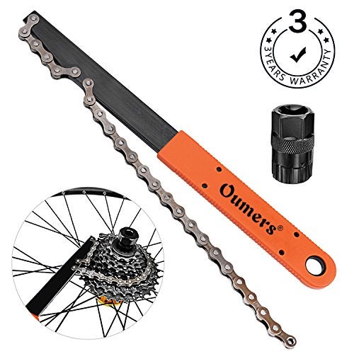 Oumers Bike Chain Tools Kit, Upgrade Rotor Lockring Removal Wrench & Chain Whip with Cassette/Bicycle Flywheel Remover Sprocket Remover Tool Pack - Image 2