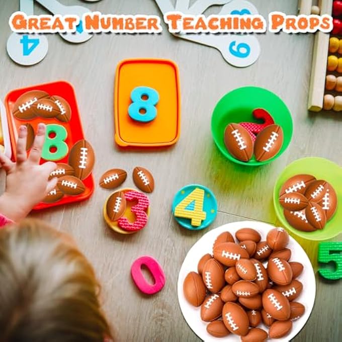 Civaner 100 Packs Mini Football Sports Stress Ball Foam Small Footballs Mini Ball Sports Football Small Foam Relief Balls Party Favors for Carnival Reward - Image 5