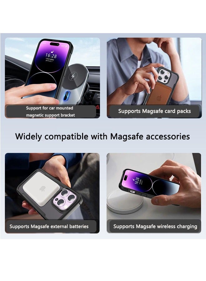 KASTWAVE iPhone 15 Pro MagSafe Case Kickstand Horizontal Vertical Adjustable, Anti-Fingerprint Matte Back, Anti-Drop Shockproof, Slim Magnetic Yellowing-Resistant For iPhone 15 Pro Case 6.1 Inch - Image 5