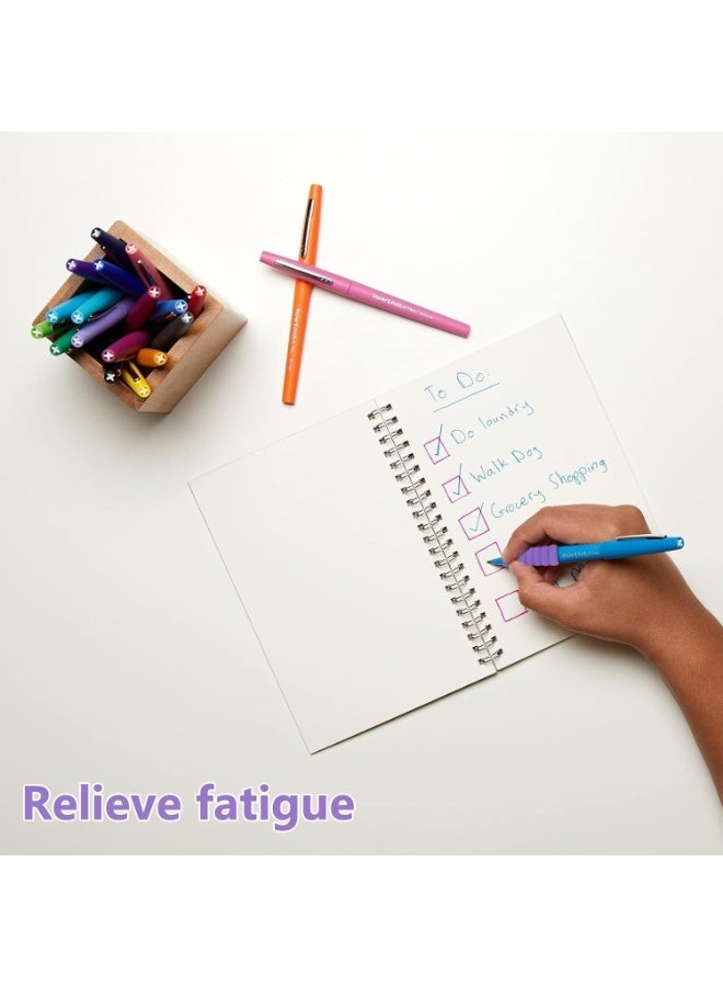 سونسر مقابض قلم رصاص للأطفال ، 12 قطعة مقابض قلم رصاص للبالغين مقابض قلم رصاص رغوية للأطفال والكبار أقلام رصاص سهلة الإمساك للأطفال بالكتابة اليدوية ، 6 ألوان قبضة حامل القلم لتخفيف الأصابع - Image 3