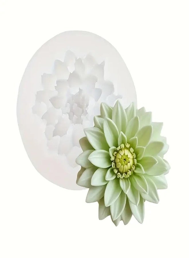 Skytail Lotus Flower Silicone Mould for Making Scented Candle Wax Waxmelts Aromatherapy Daisy Fondant Chocolate Candy Cake Decoration Cupcake Topper Gummy Jelly Cookie Sugarpaste Clay Soap Resin Moulds - Image 1