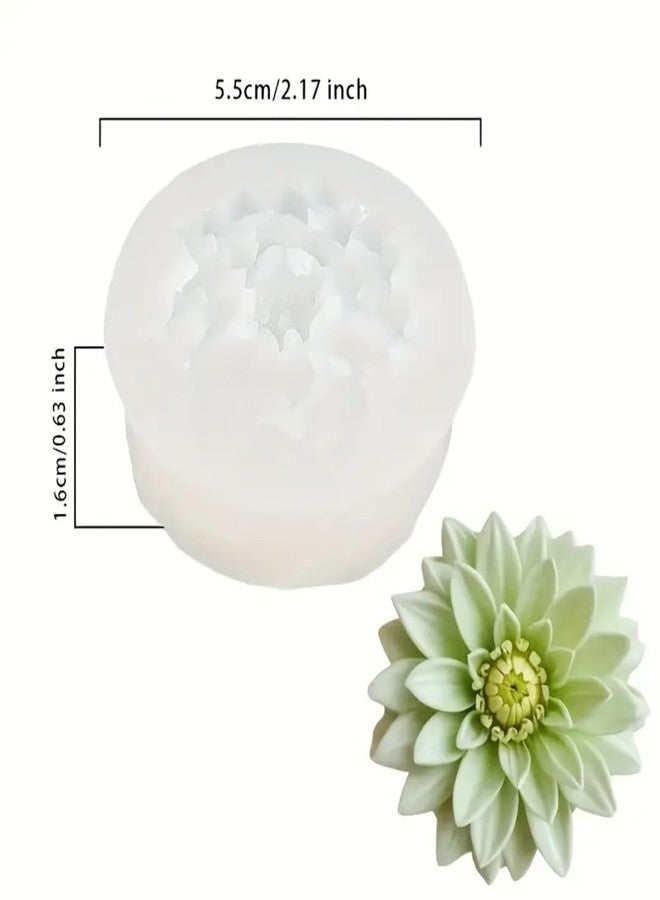 Skytail Lotus Flower Silicone Mould for Making Scented Candle Wax Waxmelts Aromatherapy Daisy Fondant Chocolate Candy Cake Decoration Cupcake Topper Gummy Jelly Cookie Sugarpaste Clay Soap Resin Moulds - Image 2