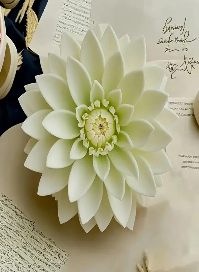 Skytail Lotus Flower Silicone Mould for Making Scented Candle Wax Waxmelts Aromatherapy Daisy Fondant Chocolate Candy Cake Decoration Cupcake Topper Gummy Jelly Cookie Sugarpaste Clay Soap Resin Moulds - Image 3