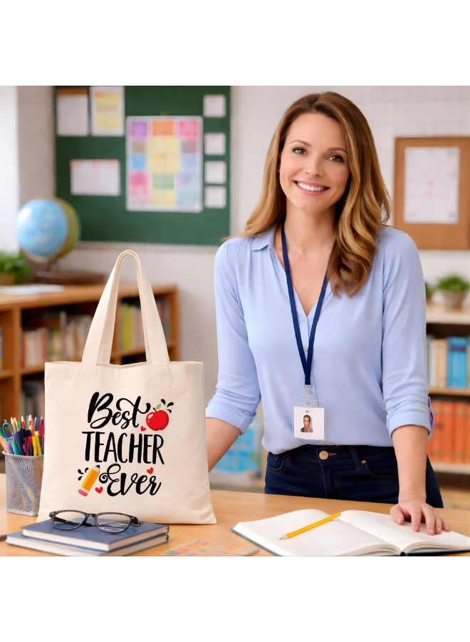 Teacher's day Gift Cotton Bag with Funny Design - Reusable Canvas Tote Bag - Eco Friendly - Lightweight - Grocery Shopping Bag - Gifts for Teacher - School - Office - Travel - Image 2