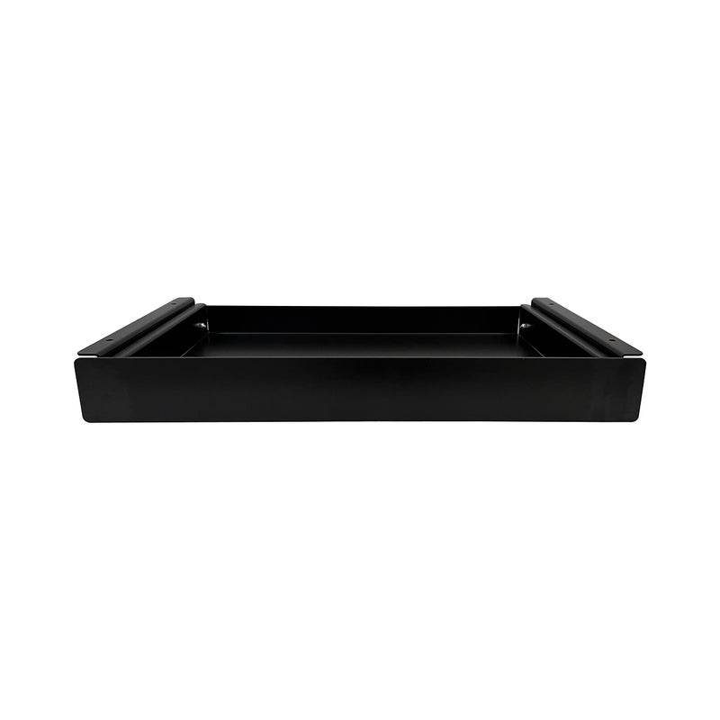 VWINDESK 19 inch Slim Under Desk PullOut Storage Office Mounted Sliding Metal Drawer for Standing DeskBlack