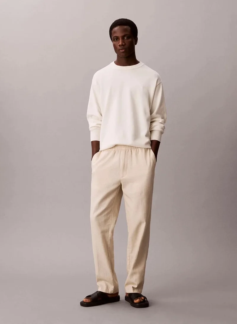 كالفن كلاين بنطال برباط داخلي قطن وكتان