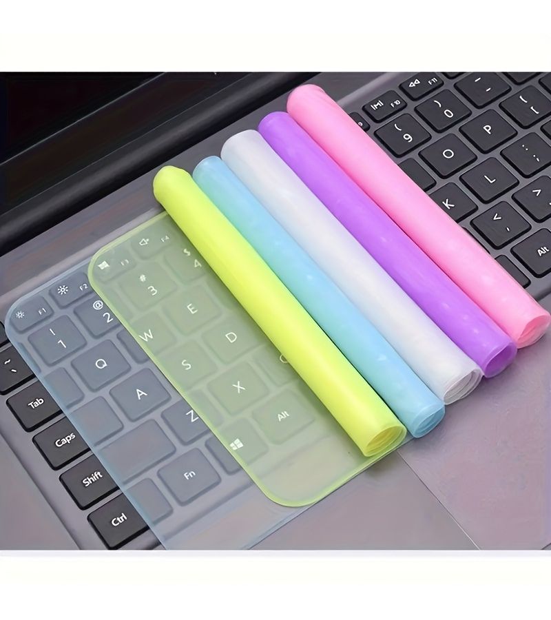 Yellow Silicone Computer Keyboard Cover - Image 4