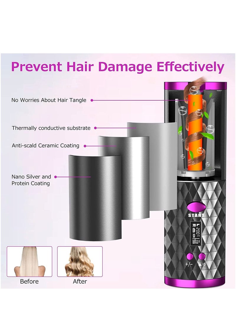 New Cordless Auto Curling Iron Hair Curlers Waves Intelligent Hair Curler Roller USB Rechargeable Wand Curling Iron for Hair Tools - Image 5