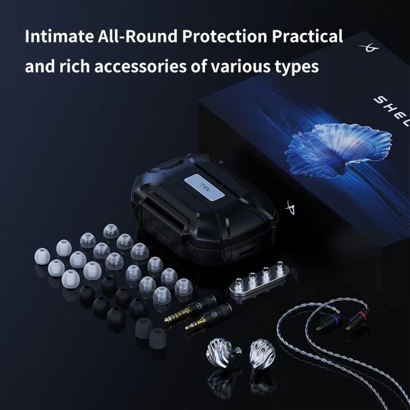 TRN Shell Quad-Driver Hybrid In-Ear Headphones, Dynamic + Planar, Triple Dynamic Plus Planar Architecture, USB Type-C, With Mic - Image 4