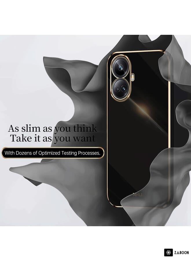 Green Tiger For Realme 10 Pro+ XINLI Straight 6D Plating Gold Edge TPU Phone Case(Pink) - Image 4