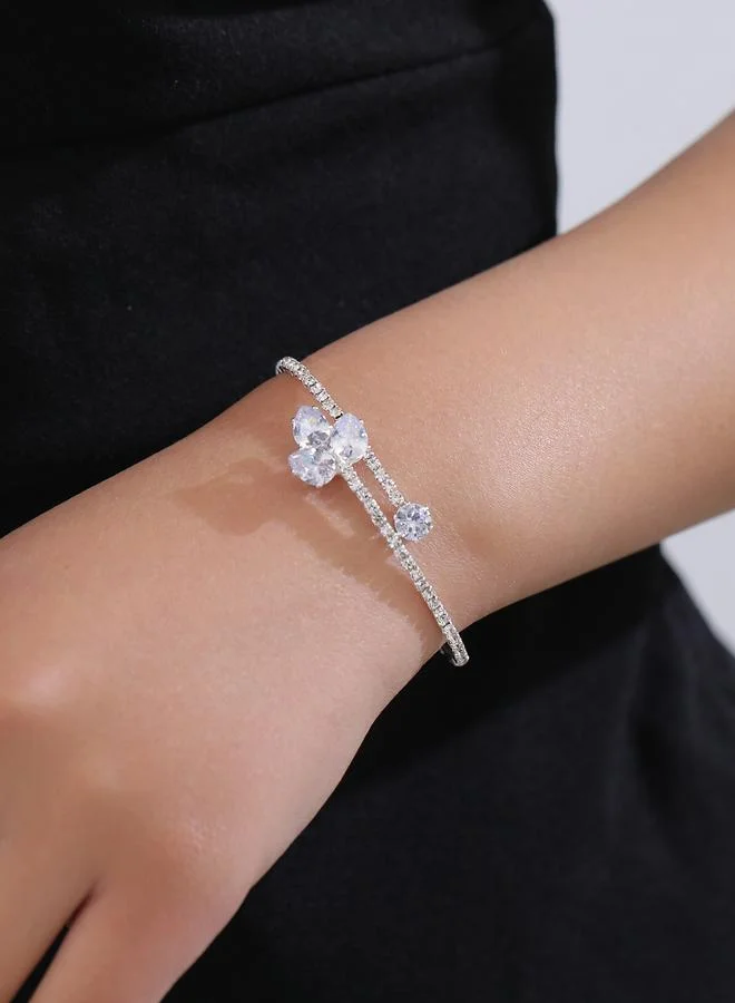 Take Two Embellished Rhinestone Bracelet