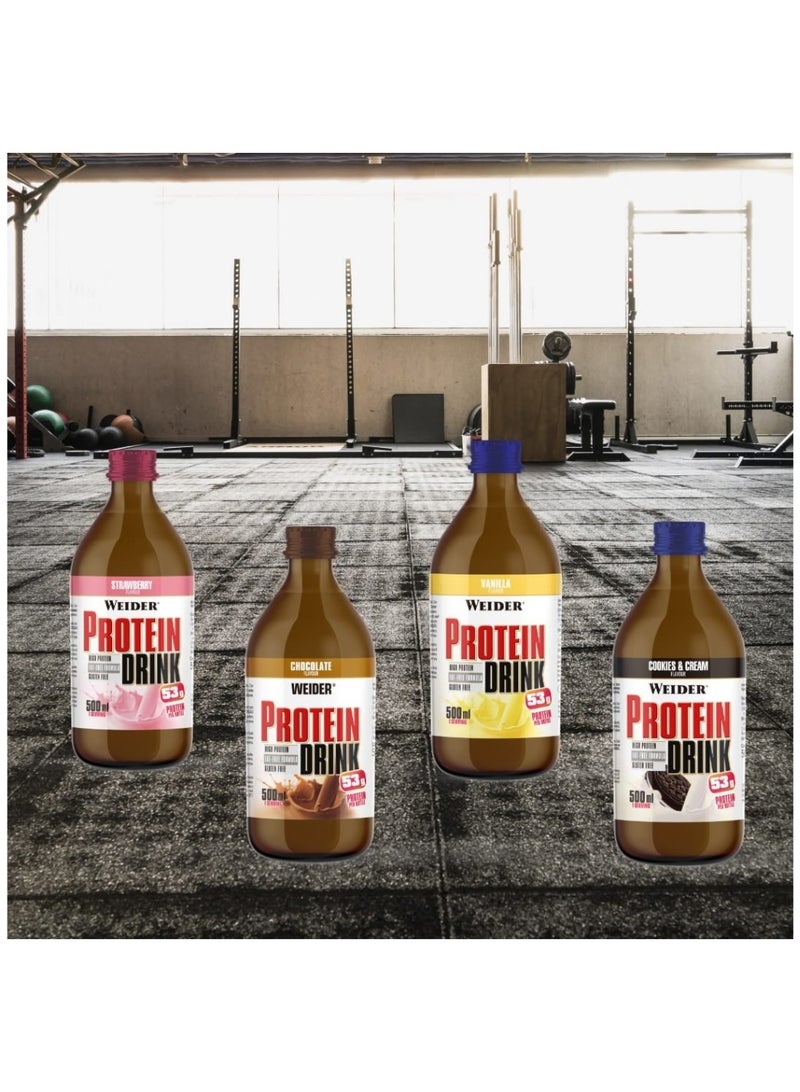 Weider Protein Drink 500ml Chocolate – Pack of 12 - Image 4