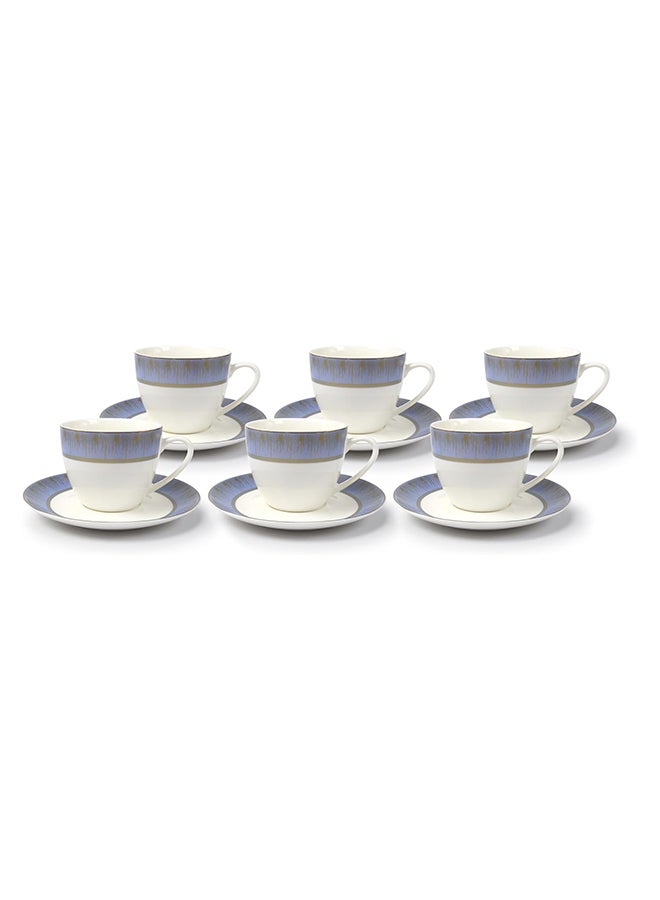 Orchid Orchid 12pcs NBC Cup and Saucer Set Decca Design 220ml  - Image 1