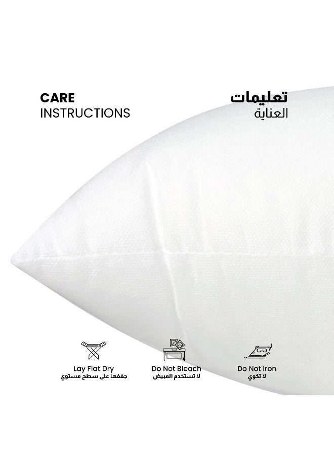 Rest Bedding Throw Pillows Insert Cushion Filler Outer Cover Non Woven Hollowfiber Filling 500 Gm Ultra Soft Fiber Size 50X50Cm , 20X20Inch Cushion Inserts Home Decor White (Pack Of 2)  - Image 5