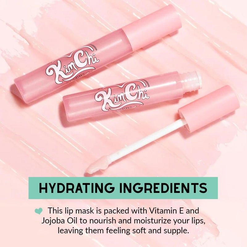 KimChi Chic Beauty Candy Lips Hydrating Lip Mask, Lip Balm for Moisturizing Lip Care, Nourish and Shine for Dry Lips, Pink Sour Punch Lip Tint, 0.09 fl oz - Image 4