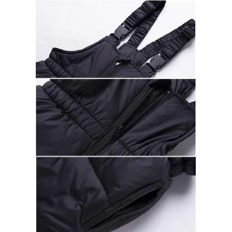 JiAmy Kids 2-Piece Snowsuit Winter Puffer Jacket and Snow Pants Ultralight Skisuit Set Black ,120/4-5 Years - Image 5