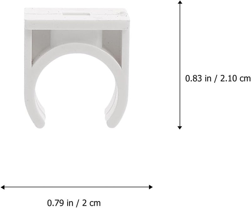 Garneck Pvc U-shape Pipe Holder Clips 200pcs Electrician Tube Support Holders for Wall-mounted Wire and Water Pipe Fixing for Plumbing Installation - Image 2