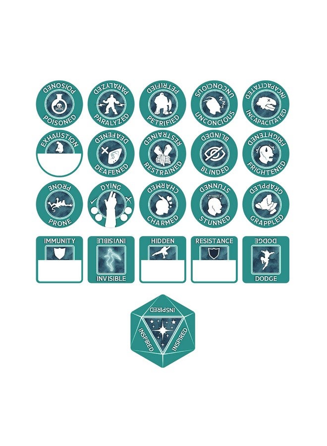 Gale Force Nine Wizard Token Set, Multicolor - Image 3