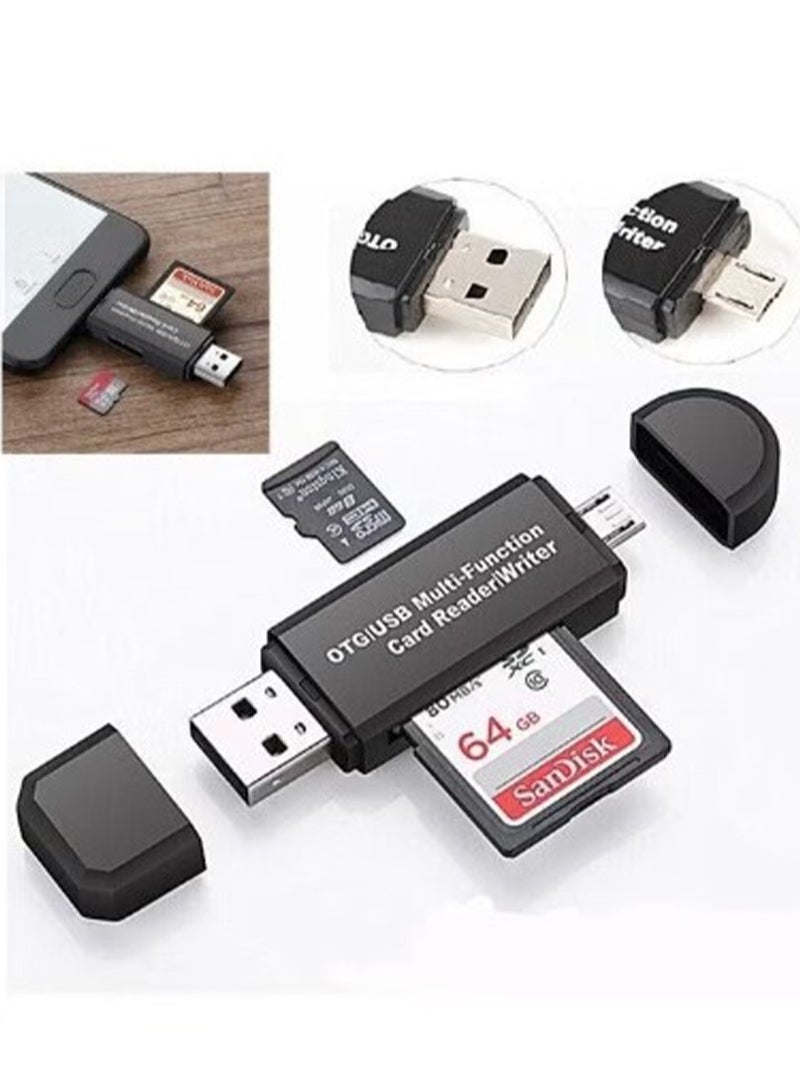 Micro USB OTG to USB 2.0 Adapter SD/Micro SD Card Reader With Standard USB Male