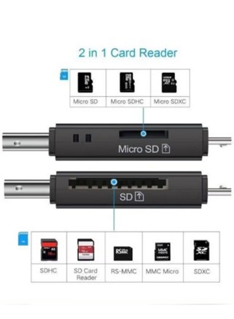 Micro USB OTG to USB 2.0 Adapter SD/Micro SD Card Reader With Standard USB Male