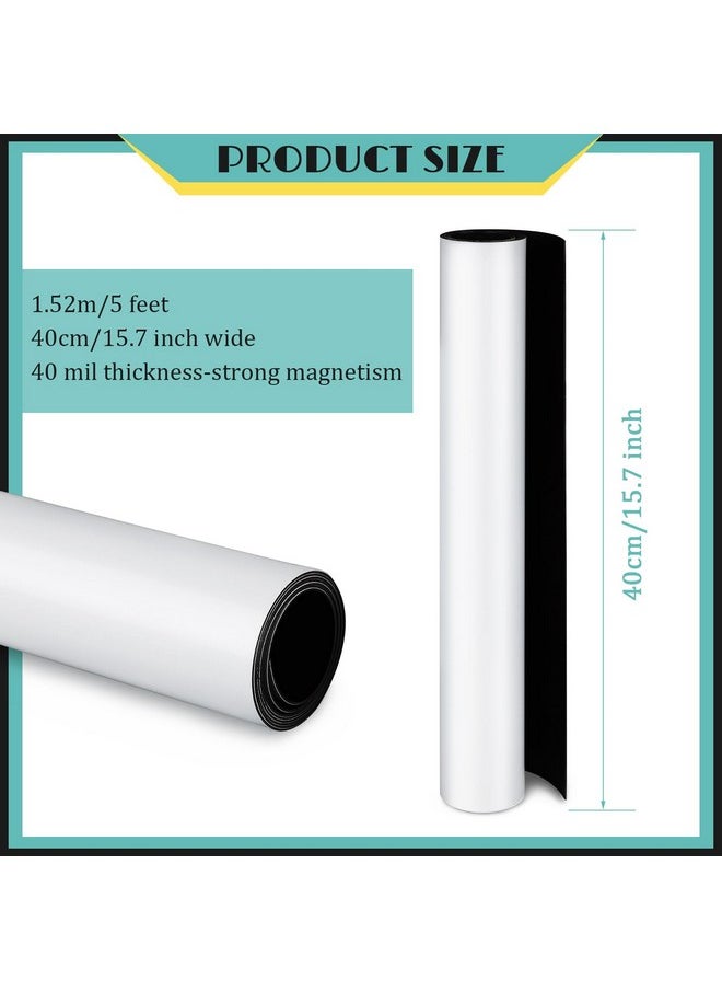 Eersida White Surface Magnet Roll Car Magnet Sheets Flexible Magnetic Sign Magnet Vinyl Roll Blank Magnet Sheets Magnetic Signs for Vehicles DIY Craft Projects(16 Inch x 5 Feet, 40 Mil) - pzsku/Z5CE5185BECD6A75475E9Z/45/_/1740982570/4b43beac-dce2-4f15-8e96-f2324ccb57c8