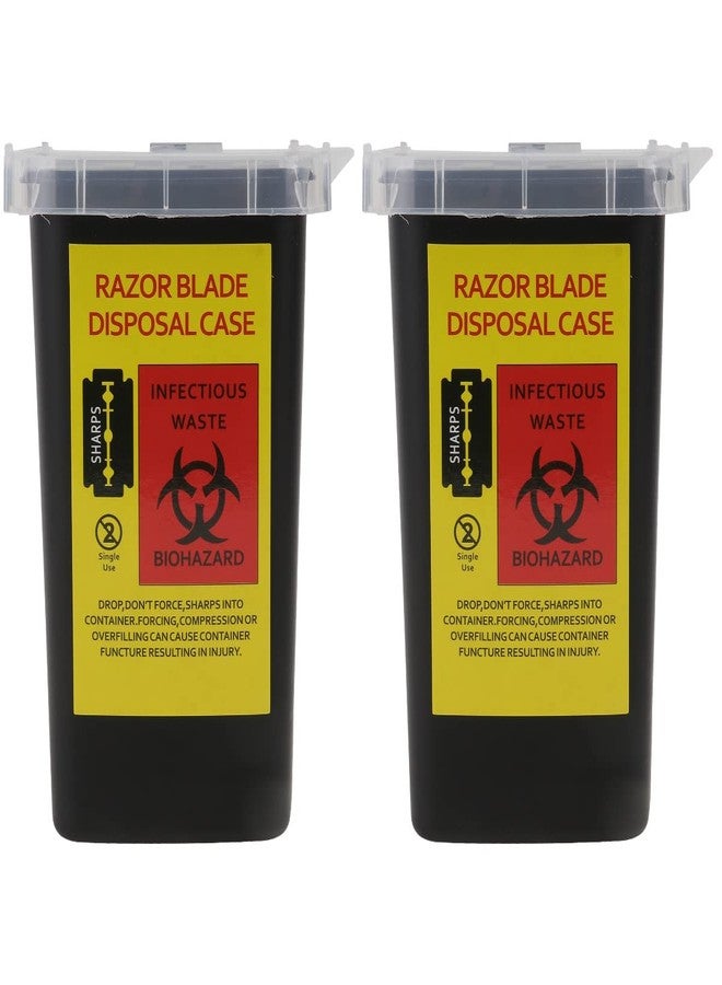 Beaupretty 2pcs Blade Dispenser Case Razor Sharps Container Barber Shop Storage Container Blade Disposal Case for Home - Image 1