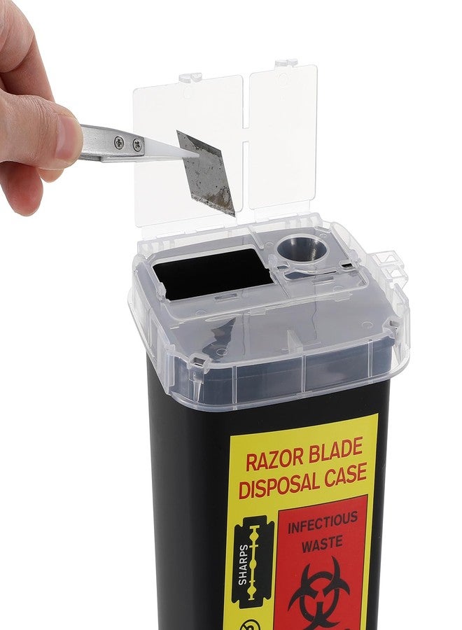 Beaupretty 2pcs Blade Dispenser Case Razor Sharps Container Barber Shop Storage Container Blade Disposal Case for Home - Image 5