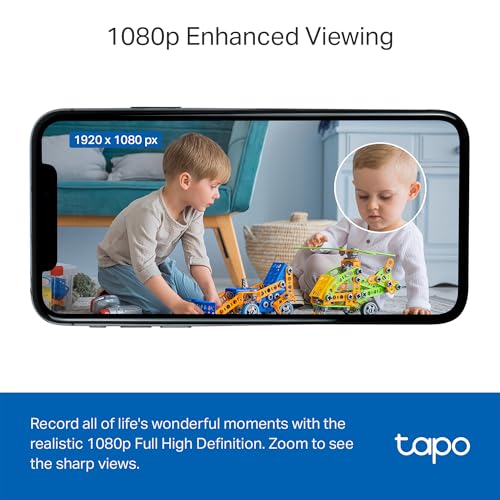 tapo كاميرا أمان داخلية 1080P من Tapo بواسطة TP-Link لمراقبة الأطفال، كاميرا للحيوانات الأليفة مع كشف الحركة، صوت ثنائي الاتجاه، رؤية ليلية، تخزين سحابي وبطاقة SD، تعمل مع أليكسا وجوجل هوم، سوداء، C101 (4 عبوات) - Image 3