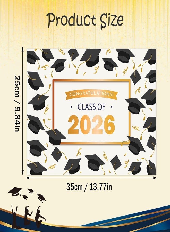Lucleag 50 PCS Graduation Paper Place Mats, Class of 2026 Graduations Disposable Placemats Decorative Table Mats for Congrats Grad Dinner Table Decorations Party Supplies, 13.8 x 9.8 inch - Image 2