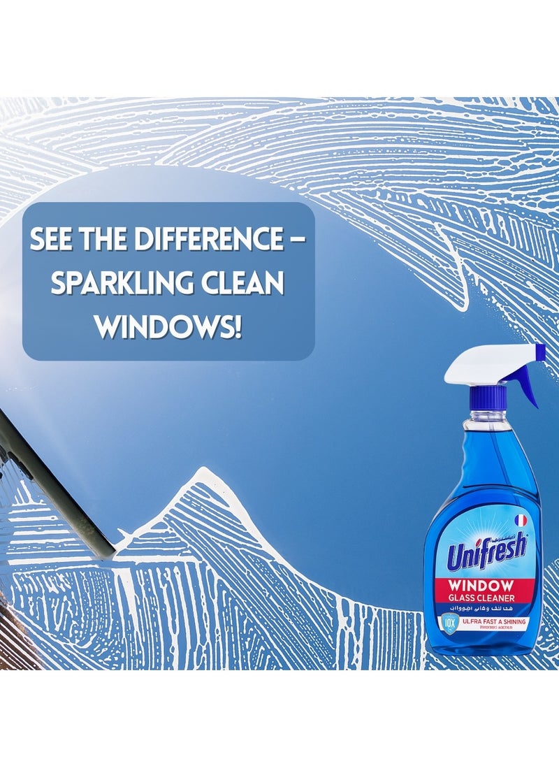 Unifresh Windows & Glass Cleaner Blue – 750ml (Pack of 3) | Streak-Free Shine, Tough on Dirt, Safe for Mirrors & Glass Surfaces  - Image 3