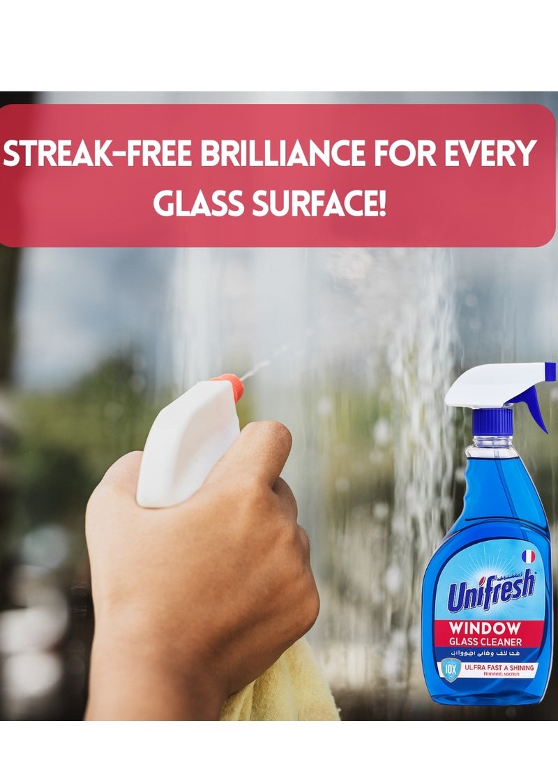 Unifresh Windows & Glass Cleaner Blue – 750ml (Pack of 3) | Streak-Free Shine, Tough on Dirt, Safe for Mirrors & Glass Surfaces  - Image 4