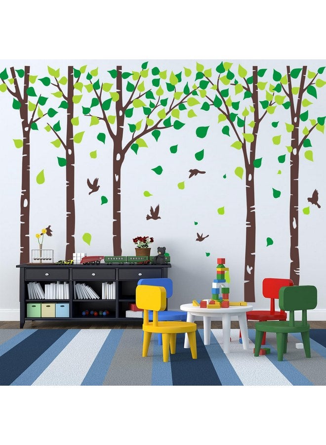 MAFENT Giant Tree Wall Decals Birch Tree Wall Decals Forest Tree Wall Stickers for Nursery Kids Bedroom Living Room Classroom Wall Decoration Removable Vinyl Mural Wall Art - Image 2