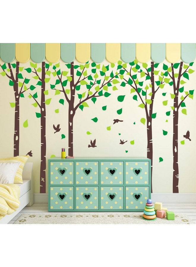 MAFENT Giant Tree Wall Decals Birch Tree Wall Decals Forest Tree Wall Stickers for Nursery Kids Bedroom Living Room Classroom Wall Decoration Removable Vinyl Mural Wall Art - Image 3