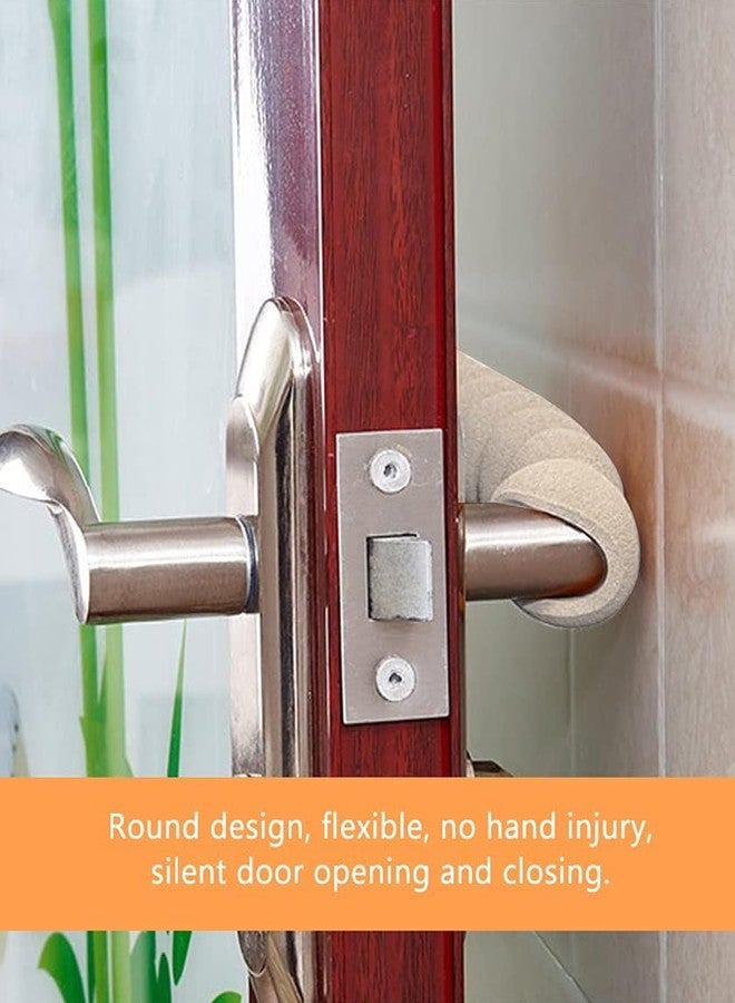NUDFSY 4 Pcs Door Stopper for People Safety, Safety Products for Home, Door Handle Protector Sponge Spiral Door Handle Buffer Soft and High-Resilience Protective Cover for Restaurants Schools Rooms - Image 5