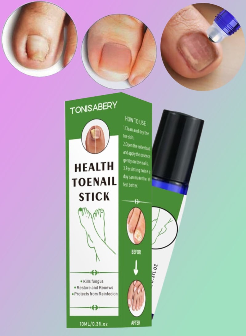 TONISABERY علاج صحة الأظافر المتشققة رولر طبيعي مهدئ وملين زيت البشرة الصحية رولر بال يقوي الأظافر ويحمي البشرة مزيل فطريات الأظافر سائل 10 مل - Image 1