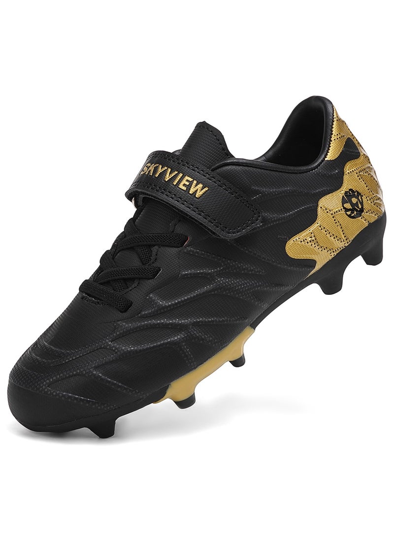 Sky View Kids Firm Ground Soccer Cleats Boys Girls Athletic Soccer Shoes Youth Outdoor Football Cleats Lightweight Breathable FG/AG Baseball Cleats Football Boots Shoes for Kids  - Image 1