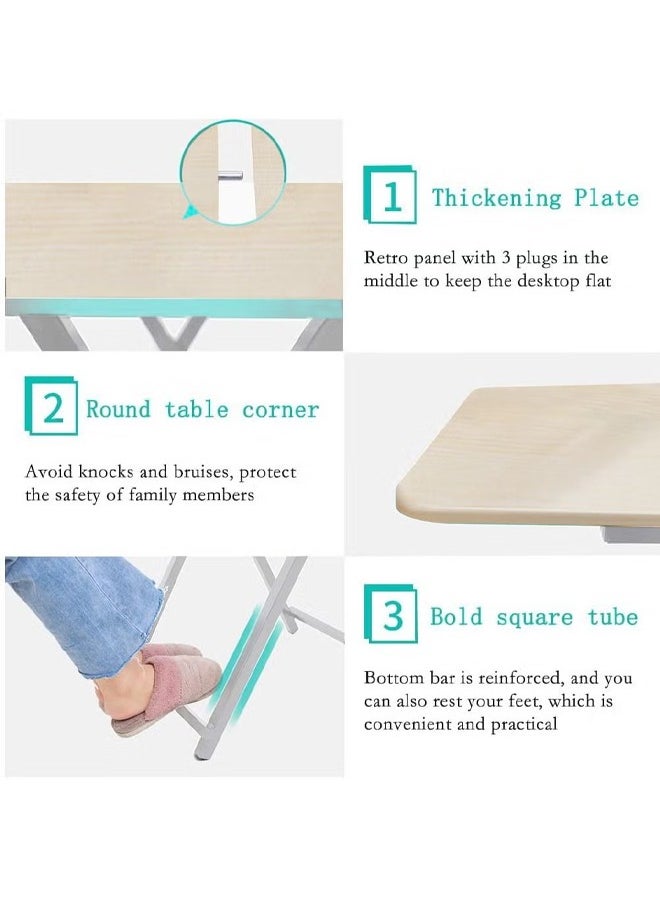 Cady One Portable Foldable Folding Table Living Room TV Tray Tables Foldable Space Saving for Home Office Outdoor Picnic Camping  - Image 4