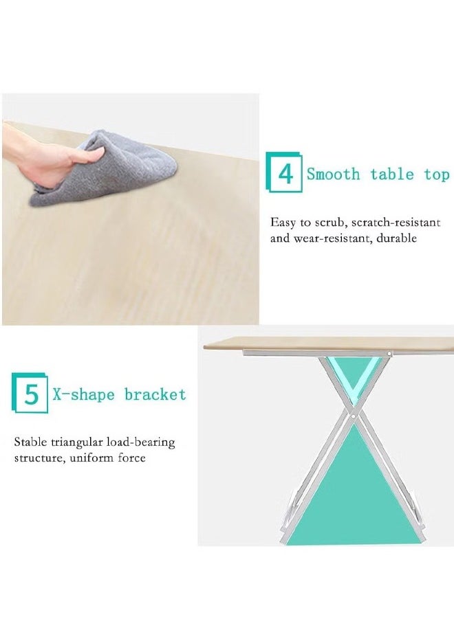 Cady One Portable Foldable Folding Table Living Room TV Tray Tables Foldable Space Saving for Home Office Outdoor Picnic Camping  - Image 5