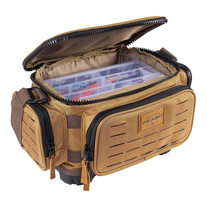 Plano Guide Series 3500 Tackle Bag, Beige, Includes 5 3500 Stowaway Organization Boxes, Premium Soft Fishing Tackle Storage, Waterproof & Non-Skid Base - Image 2