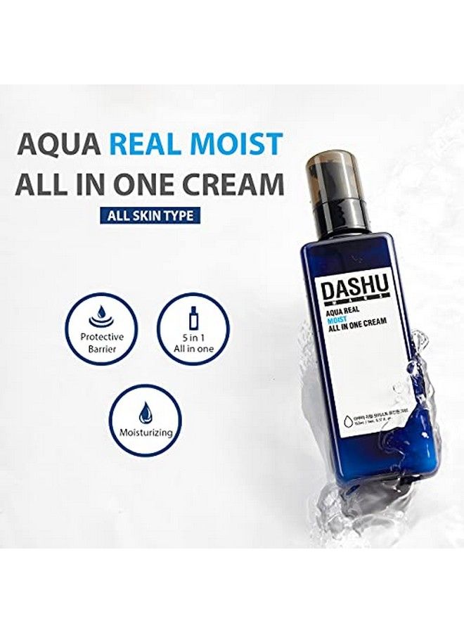 Dashu Aqua Deep Real Moist All In One Cream For Men 5.17Oz Antiwrinkle Face Moisturizer Lotion - Image 3