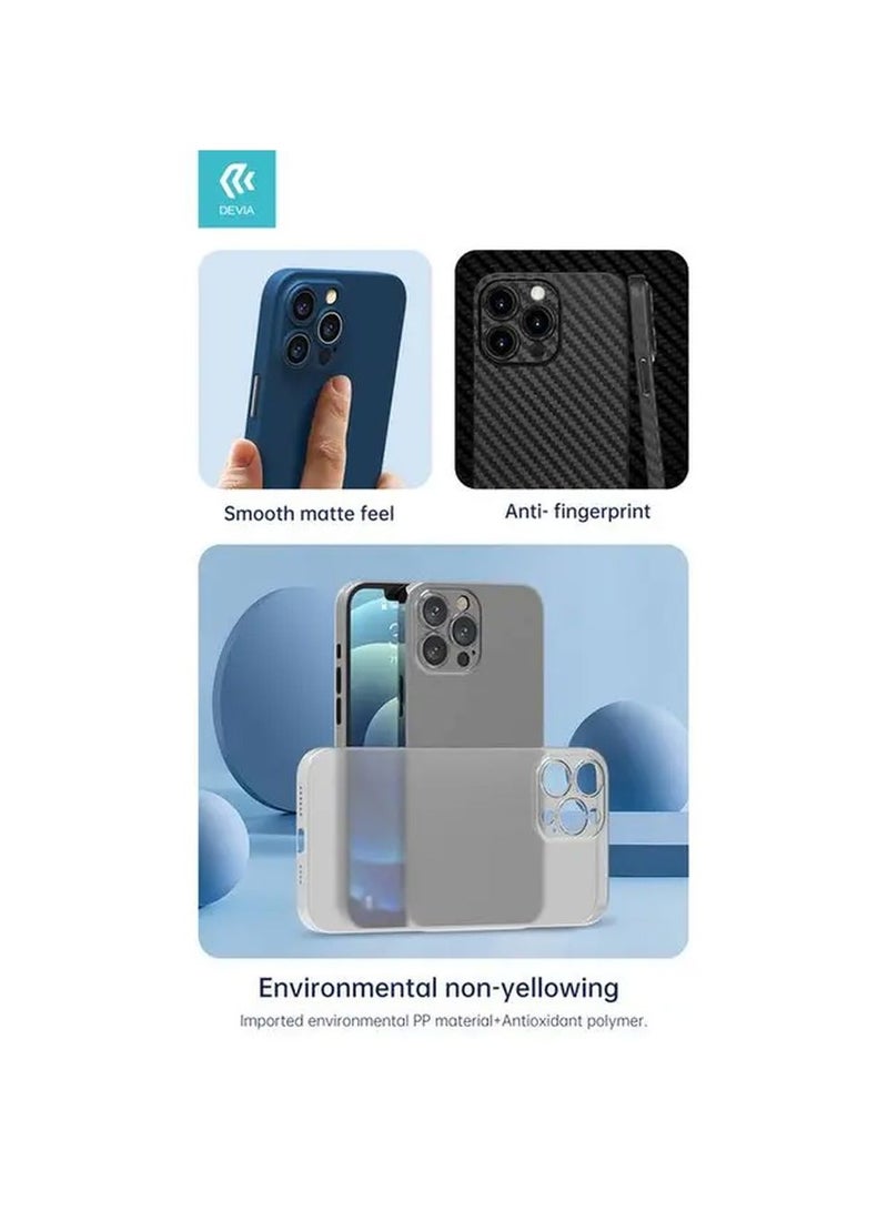 ديفيا جراب خلفي واقٍ رفيع للغاية من سلسلة Wing لهاتف iPhone 13 Pro Max مقاس 6.7 بوصة / ممتص للصدمات / مقاوم للخدش / سهولة الوصول إلى جميع المنافذ - أسود كربوني - Image 5