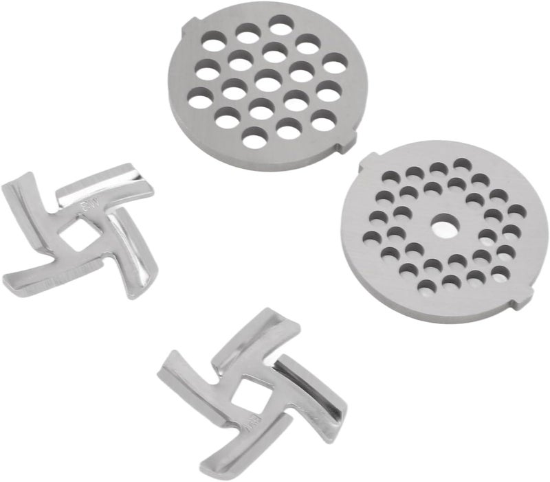 Fdit Meat Grinder Blades, Stainless Steel Replacement Plate Discs and Cutting Blades Set with Sharp Efficient Grinding for Food Grinder - Image 3