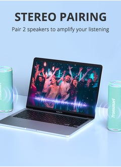 Tronsmart Tronsmart T7 Lite 24W Portable Outdoor Speaker, 24W Stereo Sound with Deep Bass, Bluetooth 5.3, IPX7 Waterproof, 24 Hours of Playtime, Custom EQ via App, Ultra Portable for carry - (Turquoise)  - Image 4