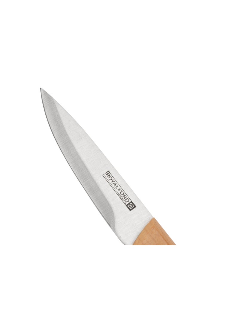 Royalford 4" Paring Knife- RF12093| With Extra-Sharp Stainless Steel Blades with Wooden Handle - Image 4