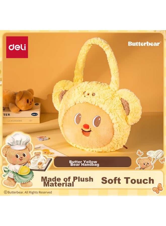 ديلي Deli Yellow Bear حقيبة يد، حقيبة أعمال محشوة لطيفة، حقيبة كتف، تخفيف الألم، نافذة مرئية، حقيبة قابلة للعكس، Hy708 - Image 1